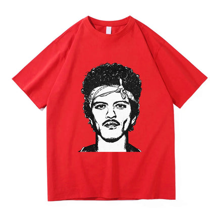 Bruno Mars The Romantic Tee Shirt 2026 New Album Retro Men/women Clothing Harajuku High Quality Tops Cotton TShirts Vintage