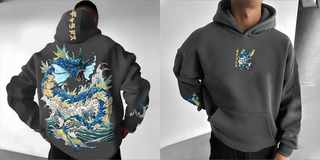 Pokémon Men's Hoodie 2025 Autumn/Winter Anime Gyarados Print Loose Street Casual Japanese Trendy Versatile Original Jumper Top