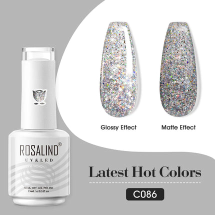 ROSALIND 15ml Nail Gel Polish Macaron Hybrid Varnish Semi Permanent Nail Art Design Soak Off Top Base Coat Esmalte UV Gel Nail