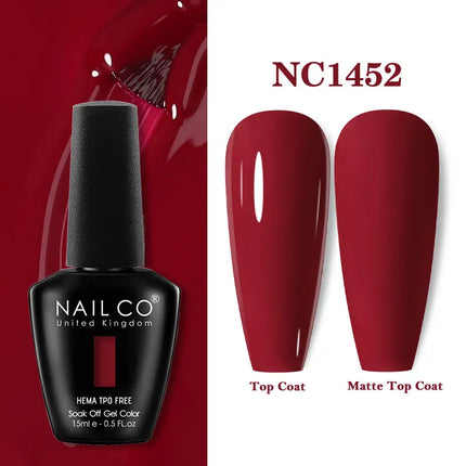 NAILCO 15ml Red Color Series Gel Varnish Coffee Gel Nail Polish Maximalism Reddish Gellak Design Brown Lacquer Nail Art Manicure