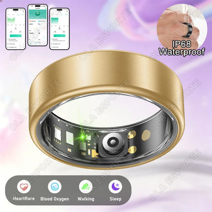 2026 Smart Ring Blood Pressure Heart Rate Sleep Monitoring Smartring IP68 & 5ATM Waterproof Sport Various Colors rings Man Women