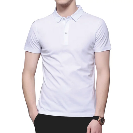 Summer Solid Color Outdoor Casual Lapel Short-sleeve Daily Business Short-sleeve Tops 2024 New Unisex Polo Shirts