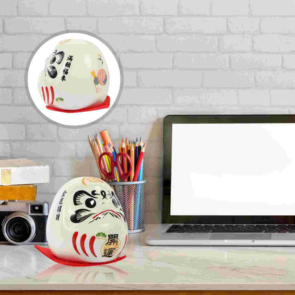 Ceramic Wealth Figurines Fengshui Statues Dashboard Decor Japanese Style Lucky Charms Porcelain naments Miniatures Home