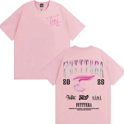 Singer TINI STOESSEL Futtura Album 2025 Tour T-shirt Men Women Fashion Aesthetic Retro Tee Shirt Cotton Casual Oversized T Shirt
