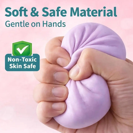 @Soft Maltose Dumpling Squishy: Transparent Colorful Squeeze Toy, ASMR Stress Relief Ball, Sensory Fidget Toy for Kids Adults