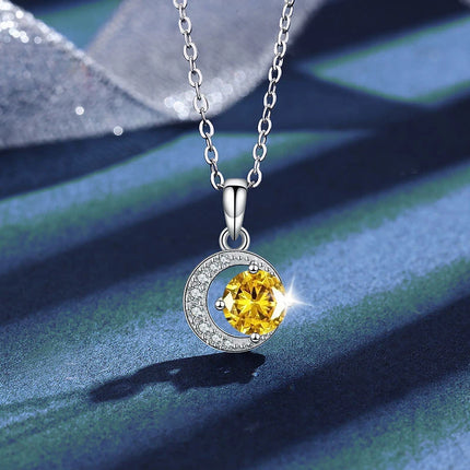 Sterling Silver 925 Moissanite Pendant Necklace For Women Trendy Design D Color VVS Pass Diamond Test Jewelry Gift GRA