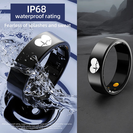 R30 ECG Smart Ring Men Women Charging Box Body Temperature Blood Pressure Health Monitor IP68 Waterproof Remote Control Rings