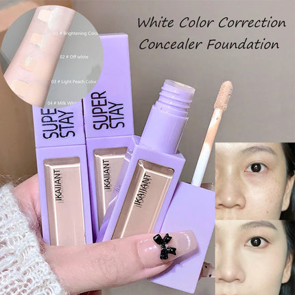Color Correction Liquid Concealer White Foundation Makeup Base Face Brighten Cover Up Dark Circles Waterproof Concealer Stick