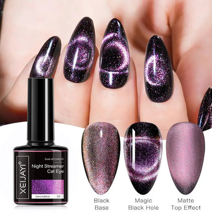 10ml Flamingo Red Magnetic Cat eye Gel Gemstone Glitter Cat Eye Gel Polish Semi-permanent UV LED Cateye Nail Varnish Manicure#GY