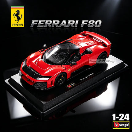 Bburago 1:24 Ferrari F80 Alloy car model Die-casting Metal Children Toy Boyfriend Gift Simulated Classic Collection