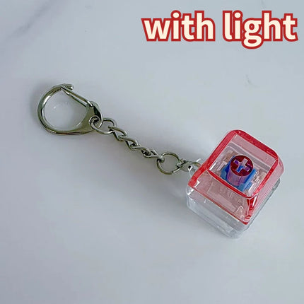 4/9 Keys Mechanical Keyboard Axis Tester LED Keyboard Key Toy Stress Relief DIY Button Keycap Fidget Keychain Toys Gift