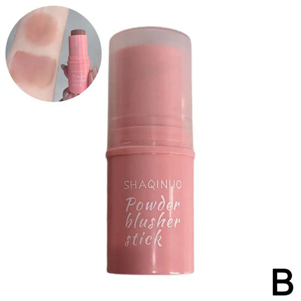 3in1 Monochrome Blusher Cheek Lip Tinted Durable Matte Natural Rouge Powder Blusher Stick Cream Matte Contour Makeup Cosmetices