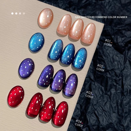 2025 New Cat Eye Nail Polish Gel Dynamic Glass Bead Magnetic Nail Varnish Semi-permanent UV/LED Nail Gel DIY Fingertip Art Salon