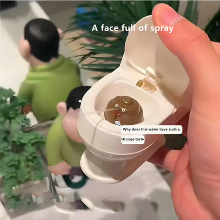 Mini Toilet Prank Water Spray Toy | Open Lid to Spray Funny Tricky Toy for Kids Adults Party Gags