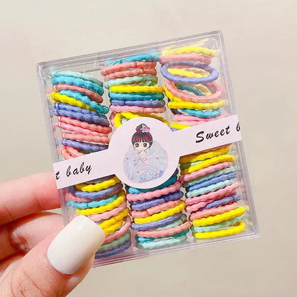 1 Set Elastic Hair Bands For Girls Baby Hair Accessories Children Hair Ties Rubber Bands Toddler Kids Hair Accessories