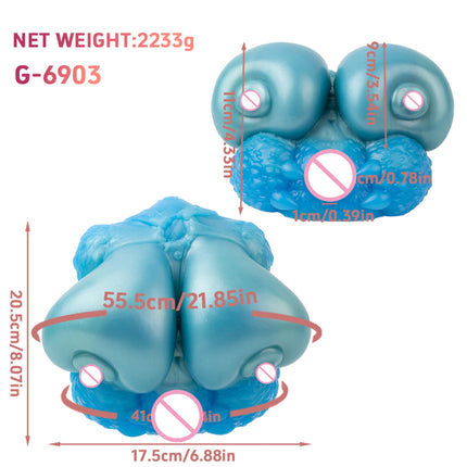SHAZ Fantasy Boobs Realistic Breast Texture Men's Silicone Masturbation Cup Male Masturbator Penis Stimulator Adult Sex Toys 18+