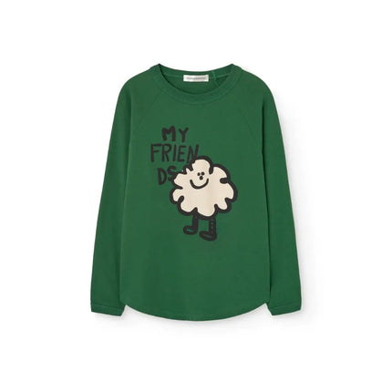 2026 Spring Summer Children's Clothing Girls' Versatile and Cute T-shirt Cartoon Printed Round Neck Letter Long Sleeved Shirt