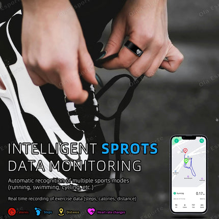 2026 New Smart Ring ECG Detection Blood Pressure,Heart Rate Ring,Body Temperature Monitor Waterproof GPS Tracking Men Women Ring