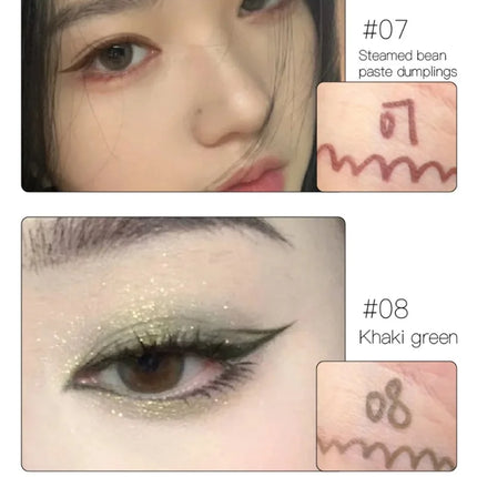 12 Colors Eyeliner Pencil Smooth Wine Red Soft High Pigment Eye Liner Pen Waterproof Matte Aegyosal Lying Silkworm Eyes Makeup