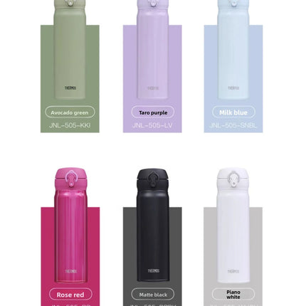 THERMOS Water Bottle Stainless Steel Vacuum Flask Thermal Mug, Keep Hot Cold 6-12 H , Portable Coffee Tumbler for Office Travel