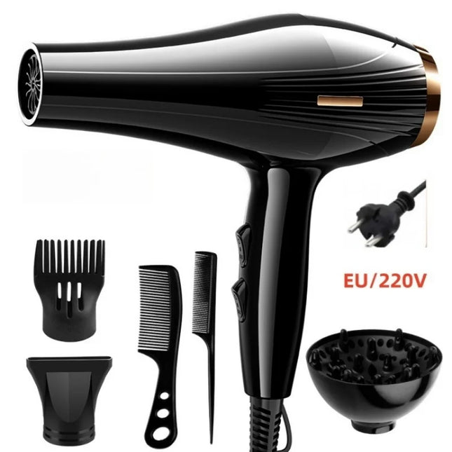 New High-Power Quick Drying Hair Dryer For Home Use, Hair Salon, Cool Hot Air, Blue Light Hair Care Dryer, 220V