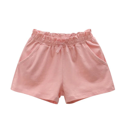 Girls' Shorts Summer Kids Children Cotton Pants Blank Solid Baby Casual Young Girl’s Clothing Plain Trousers 1-10 Years