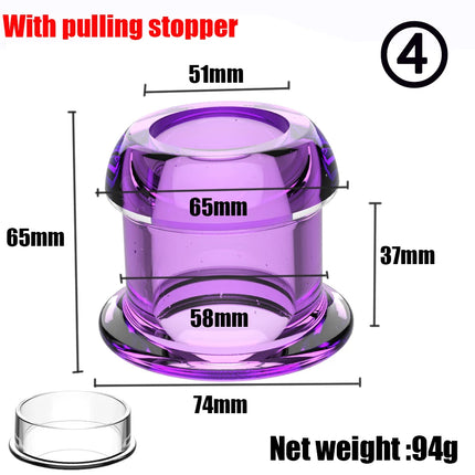 Hollow Speculum Peeking Anal Beads Butt Plug with Stopper Expander Tunnel Transparent Anus Dilation Expansion Prostate Massage
