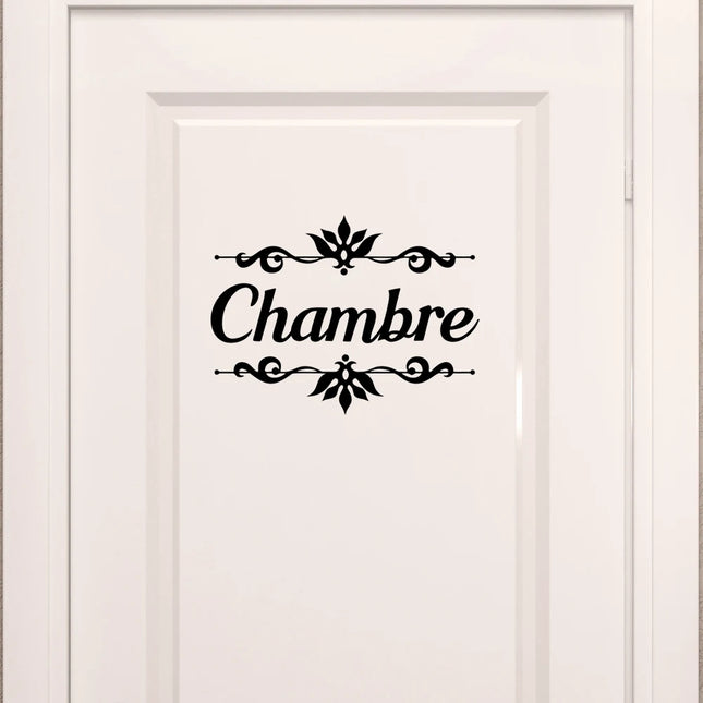 Spanish Chambre Bedroom Door Sticker Decal Waterproof Mural Vinyl Home Decor
