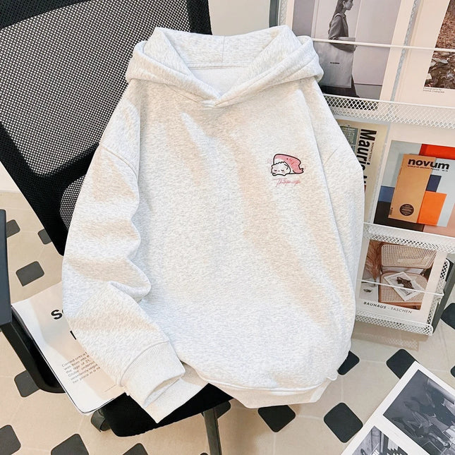 Creative Cartoon Cute Cat Shark Hooded Sweatshirt for Autumn and Winter, Loose and Casual, Suitable for Both Boys and Girls