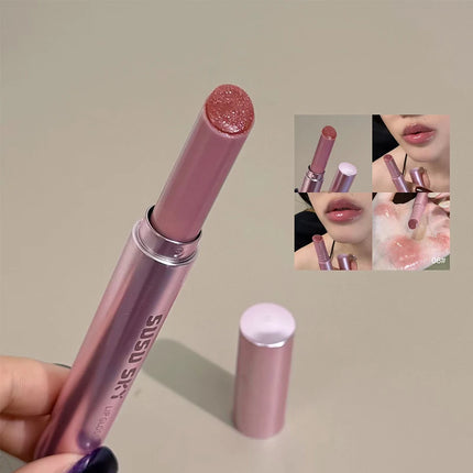 Rouge à Lèvres Violet Gris Fumé Fini Velours Mat Application Douce Mousse à Lèvres Teinte Lèvres Imperméable Brillante Effet Miroir Maquillage Non Décolorant