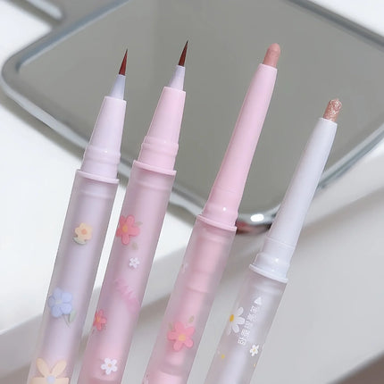 FAMOTY Double Head Eyeliner Liquid Down To Shadow Pencil Eye Highlighting Eyeshadow Stick Natural Big Eye Makeup Gel Pen