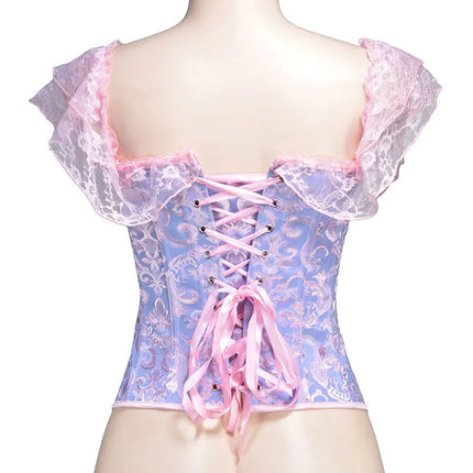 Lace Corset Top Women Shapewear Fajas Waist Trainer Slimming Lingerie Blouses Body Shaper Woman Corsets Sexy Outwear Shaping Tops