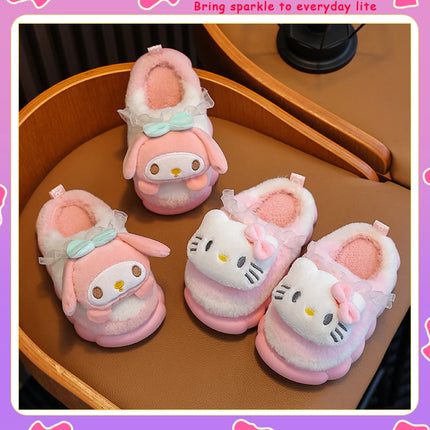 New Autumn And Winter Children'S Cotton Slippers For Boys And Girls Cute Cartoon Indoor Slippers For Infants And Young Children