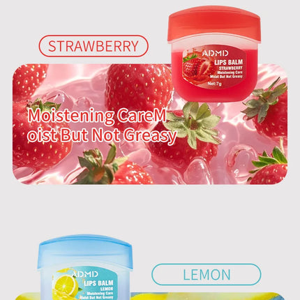8pcs/box Fruits Lip Balm Sets Moisturizing Lipstick Makeup Base Moisturizer Lip Balm Anti-Cracking Lips Skin Care