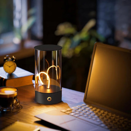 Modern Minimalist Breathing Atmosphere Lamp Touch Desk Lamp Rechargeable Lamp For Restaurant Bedroom Bedside Small Night Light