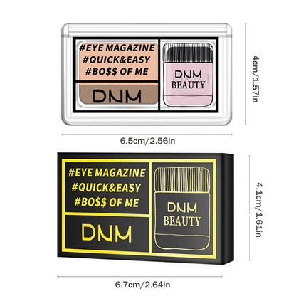 1Pc DNM Professional Women's Cosmetics Two-color Matte Lazy Eye Shadow Double Small Box Easy Carry Eyeshadow Tray for Makeup