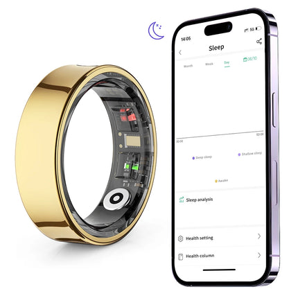 R09 Smart Ring Waterproof Health Monitor Heart Rate Blood Oxygen Sleep Monitoring Health Fitness Rings for Xiaomi Samsung Phone