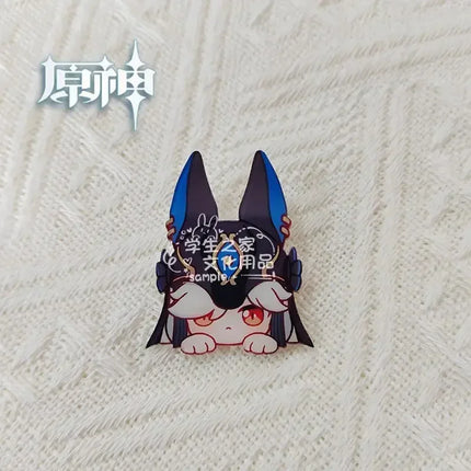 Game Impact Fontaine Neuvillette Wriothesley Rabbit Ears Small Hands Acrylic Badge Backpack Button Brooch Accessories Gifts