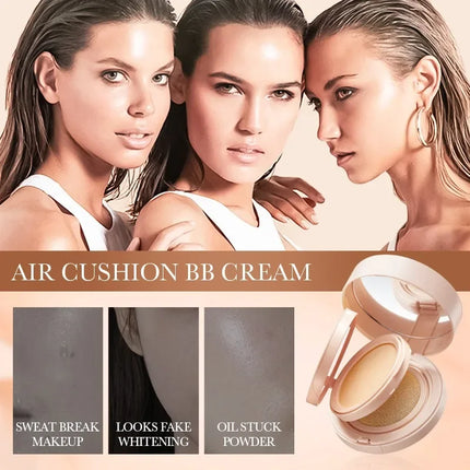 2 in 1 Double Layer Powder Cushion Clear Natural Lasting Brightening Sadoer Makeup Concealer Loose Powder Air Cushion BB Cream