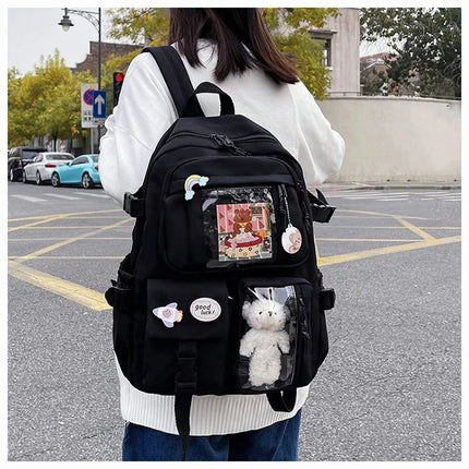Fashion Girls Backpack New Large Capacity Korean Style Women Backpacks Cute Student School Backpack Versatile Women's Bag