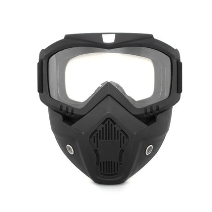 Motocross Tactical Cycling Goggles Face Mask Detachable Adjustable Glasses Mask Snowboard Eyewear Riding Proof Windproof