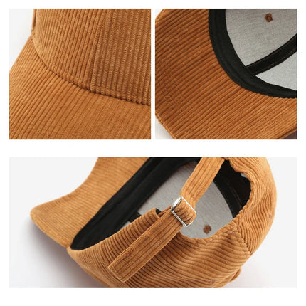 SLECKTON Custom Baseball Cap for Women and Men Fashion Design Brand LOGO Letter Embroidery Hats Corduroy Hats Unisex Wholesale