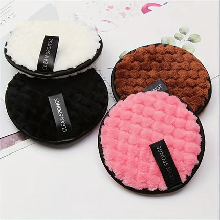 3-Pack 6-Pack Ultra-Absorbent round Face Washing Sponge Reusable Makeup Remover Cosmetic Puff for Facial Care