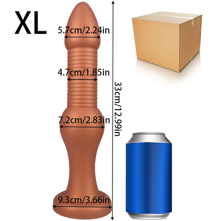 Big Long Knot Anal Plug Big Golden Butt Plug Anal Training Dilator Prostate Massage Masturbator Adult Sex Toys For Gay Men Women