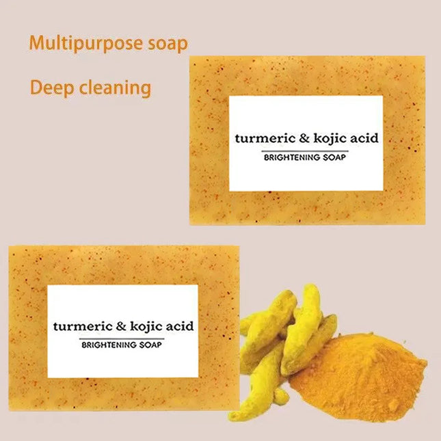 1PCS/2PCS/3PCS/5PCS Turmeric Soap Hand Made Face Soap Tender Skincare Beauty Body Cleaning Essential Oil Soap