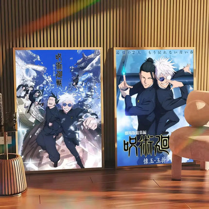 J-Jujutsu K-Kaisen Anime Poster Perfect Sticker Self Adhesive Wall Art Designed for Home Office Dining Spaces