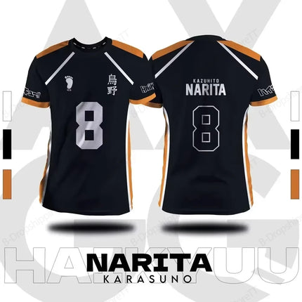 Jersey Haikyuu Fukurodani Hinata Anime 3D Print T-shirt Men Women Fashion Plus Size Short Sleeve Tops Tees Sports Tshirt Kids