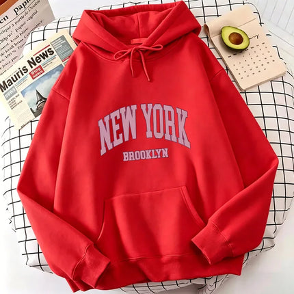 2026 Graphic Hoodies New York Brooklyn Print Hoodies Spring Autumn Winter Casual Hoodies Sweatshirts Men Women Tops