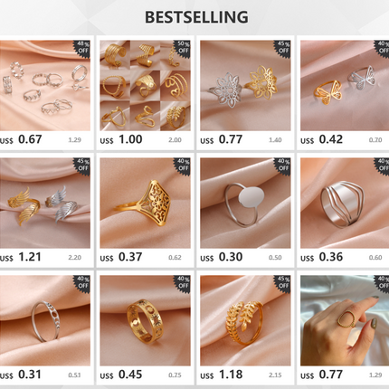 Skyrim Stainless Steel Women Rings Geometric Heart Aesthetic Adjustable Open Finger Ring Fashion Party Jewelry Gifts Wholesale