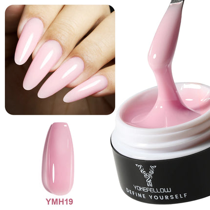 NEW YOKEFELLOW Builder Gel Nail Polish 15g Jelly Blue Hard Gel HEMA TPO Free Extension Gel Colorful Builer Varnish For Nail DIY